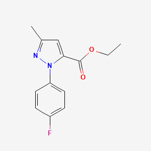 molecular formula C13H13FN2O2 B1603150 ethyl 1-(4-fluorophenyl)-3-methyl-1H-pyrazole-5-carboxylate CAS No. 288251-64-9
