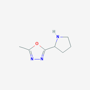 molecular formula C7H11N3O B1603153 2-Methyl-5-(pyrrolidin-2-yl)-1,3,4-oxadiazole CAS No. 954228-45-6