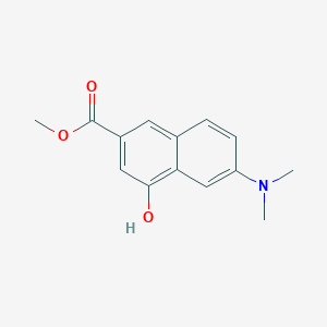 molecular formula C14H15NO3 B1603155 Methyl 6-(dimethylamino)-4-hydroxy-2-naphthoate CAS No. 263026-75-1