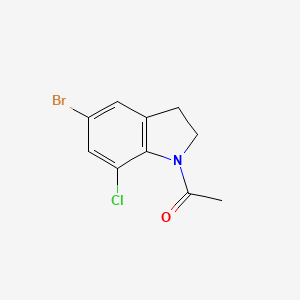 molecular formula C10H9BrClNO B1603164 1-(5-Bromo-7-chloroindolin-1-yl)ethanone CAS No. 221024-29-9