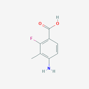 molecular formula C8H8FNO2 B1603170 4-氨基-2-氟-3-甲基苯甲酸 CAS No. 194804-84-7