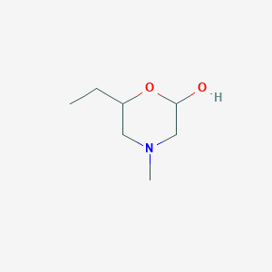 molecular formula C7H15NO2 B1603180 6-Ethyl-4-methylmorpholin-2-ol CAS No. 250244-75-8