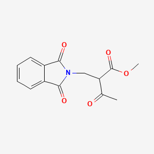 molecular formula C14H13NO5 B1603228 Methyl 2-((1,3-dioxoisoindolin-2-yl)methyl)-3-oxobutanoate CAS No. 565471-90-1