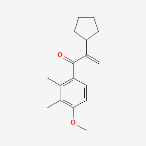 molecular formula C17H22O2 B1603237 2-Cyclopentyl-1-(4-methoxy-2,3-dimethylphenyl)prop-2-EN-1-one CAS No. 41715-82-6
