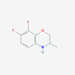 molecular formula C9H9F2NO B1603255 7,8-二氟-2,3-二氢-3-甲基-[4H]-1,4-苯并恶嗪 CAS No. 82419-33-8
