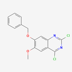 molecular formula C16H12Cl2N2O2 B1603264 7-(苄氧基)-2,4-二氯-6-甲氧基喹唑啉 CAS No. 60771-18-8