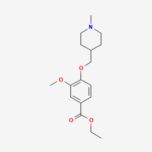 molecular formula C17H25NO4 B1603265 Ethyl 3-methoxy-4-((1-methylpiperidin-4-yl)methoxy)benzoate CAS No. 264208-60-8
