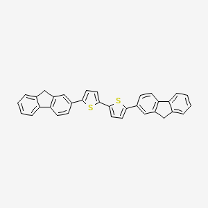 molecular formula C34H22S2 B1603272 5,5'-Di(9H-fluoren-2-yl)-2,2'-bithiophene CAS No. 369599-41-7