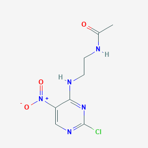 molecular formula C8H10ClN5O3 B1603275 N-(2-((2-Chloro-5-nitropyrimidin-4-yl)amino)ethyl)acetamide CAS No. 1068607-13-5