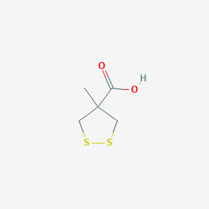 molecular formula C5H8O2S2 B1603288 4-Methyl-1,2-dithiolane-4-carboxylic acid CAS No. 208243-72-5