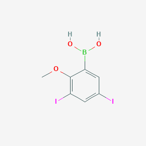 molecular formula C7H7BI2O3 B1603292 3,5-Diiodo-2-methoxyphenylboronic acid CAS No. 1072951-59-7