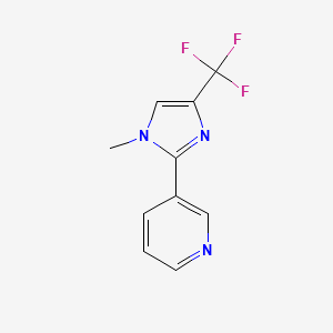 molecular formula C10H8F3N3 B1603329 3-(1-Methyl-4-(trifluoromethyl)-1H-imidazol-2-yl)pyridine CAS No. 63875-04-7