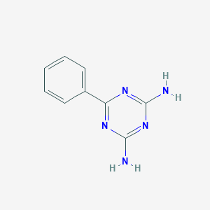 molecular formula C9H9N5<br>C6H5(C3N3)(NH2)2<br>C9H9N5 B160333 Benzoguanamine CAS No. 91-76-9