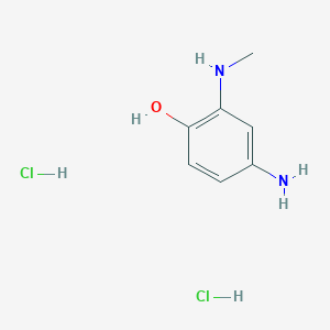 molecular formula C7H12Cl2N2O B1603338 2-Methylamino-4-amino phenol dihydrochloride CAS No. 312958-14-8