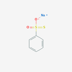molecular formula C6H5NaO2S2 B160334 Benzenesulfonothioic acid, sodium salt CAS No. 1887-29-2