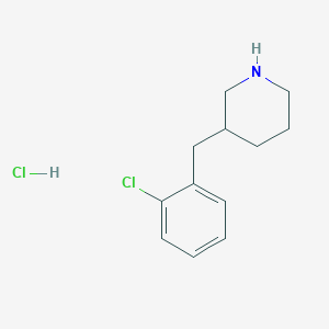 molecular formula C12H17Cl2N B1603342 3-(2-Chlorobenzyl)piperidine hydrochloride CAS No. 7660-47-1