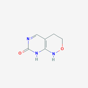 molecular formula C6H7N3O2 B160335 6H,8H-3,4-Dihydropyrimido(4,5-c)(1,2)oxazin-7-one CAS No. 126128-35-6