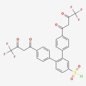4,4'-Bis(1'',1'',1''-trifluoro-2'',4''-butanedione-6''-yl)-chlorosulfo-o-terphenyl
