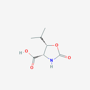 molecular formula C7H11NO4 B160337 (4S,5S)-2-oxo-5-propan-2-yl-1,3-oxazolidine-4-carboxylic Acid CAS No. 125473-34-9