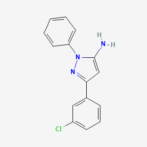 molecular formula C15H12ClN3 B1603379 3-(3-chlorophenyl)-1-phenyl-1H-pyrazol-5-amine CAS No. 1006463-99-5