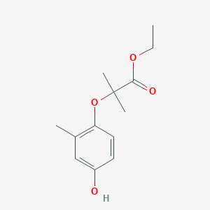 molecular formula C13H18O4 B1603394 Ethyl 2-(4-hydroxy-2-methylphenoxy)-2-methylpropanoate CAS No. 328919-32-0