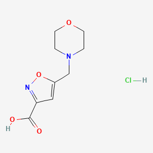 molecular formula C9H13ClN2O4 B1603398 5-(Morpholin-4-ylmethyl)isoxazole-3-carboxylic acid hydrochloride CAS No. 944450-97-9