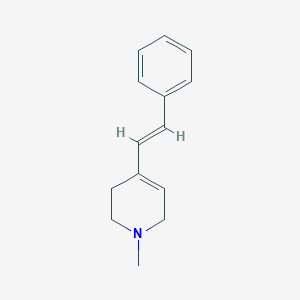 molecular formula C14H17N B160340 1-Methyl-4-[(E)-styryl]-1,2,3,6-tetrahydropyridine CAS No. 130407-16-8