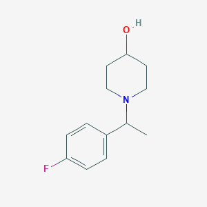 molecular formula C13H18FNO B1603405 1-[1-(4-Fluoro-phenyl)-ethyl]-piperidin-4-ol CAS No. 1146080-10-5