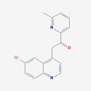 molecular formula C17H13BrN2O B1603407 2-(6-Bromoquinolin-4-yl)-1-(6-methylpyridin-2-yl)ethanone CAS No. 476472-28-3