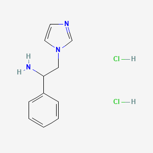 molecular formula C11H15Cl2N3 B1603408 2-Imidazol-1-yl-1-phenyl-ethylamine dihydrochloride CAS No. 24169-73-1