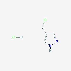 molecular formula C4H6Cl2N2 B1603418 4-(Chloromethyl)-1H-pyrazole hydrochloride CAS No. 163008-98-8