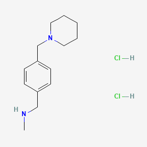 molecular formula C14H24Cl2N2 B1603427 N-methyl-1-[4-(piperidin-1-ylmethyl)phenyl]methanamine dihydrochloride CAS No. 859833-23-1