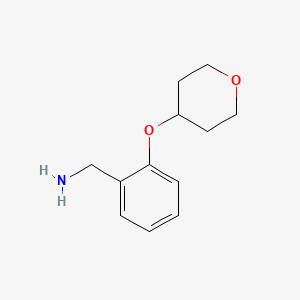 molecular formula C12H17NO2 B1603429 [2-(Tetrahydropyran-4-yloxy)phenyl]methylamine CAS No. 898289-33-3