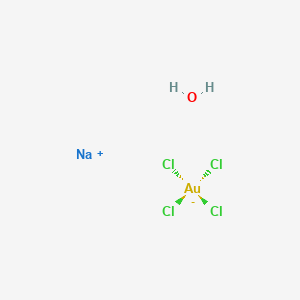 molecular formula AuCl4H2NaO B1603453 Sodium tetrachloroaurate(III) hydrate CAS No. 29156-65-8