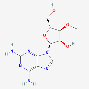 molecular formula C11H16N6O4 B1603459 (2R,3R,4S,5R)-2-(2,6-diamino-9H-purin-9-yl)-5-(hydroxymethyl)-4-methoxytetrahydrofuran-3-ol CAS No. 80791-88-4