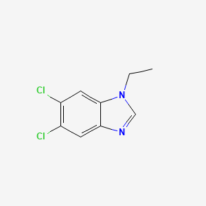 molecular formula C9H8Cl2N2 B1603464 N-ethyl-5,6-dichlorobenzimidazole CAS No. 6478-76-8