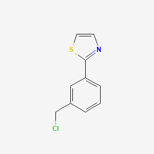 molecular formula C10H8ClNS B1603487 2-[3-(Chloromethyl)phenyl]-1,3-thiazole CAS No. 906352-60-1