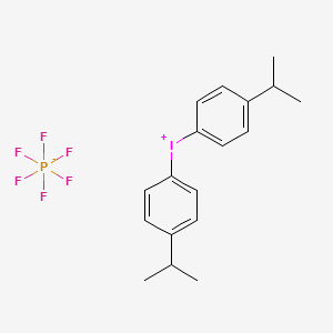 molecular formula C18H22F6IP B1603492 Bis[4-(propan-2-yl)phenyl]iodanium hexafluorophosphate CAS No. 69842-76-8