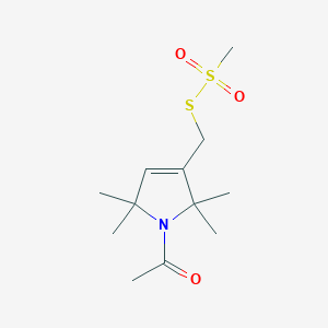 molecular formula C12H21NO3S2 B016035 1-[2,2,5,5-Tetramethyl-3-(methylsulfonylsulfanylmethyl)pyrrol-1-yl]ethanone CAS No. 244641-23-4