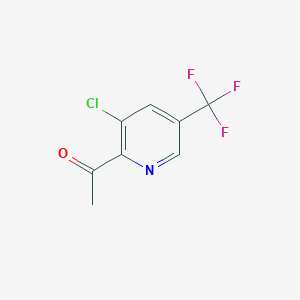 molecular formula C8H5ClF3NO B1603506 1-(3-Chloro-5-(trifluoromethyl)pyridin-2-yl)ethanone CAS No. 207994-12-5