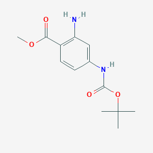 molecular formula C13H18N2O4 B1603526 Methyl 2-amino-4-((tert-butoxycarbonyl)amino)benzoate CAS No. 849792-91-2