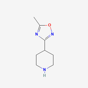 molecular formula C8H13N3O B1603528 5-Methyl-3-(piperidin-4-yl)-1,2,4-oxadiazole CAS No. 757175-70-5