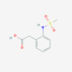 molecular formula C9H11NO4S B1603529 2-(2-(Methylsulfonamido)phenyl)acetic acid CAS No. 1047724-24-2