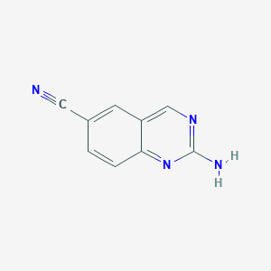 molecular formula C9H6N4 B1603530 2-Aminoquinazoline-6-carbonitrile CAS No. 1131604-81-3