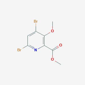 molecular formula C8H7Br2NO3 B1603534 Methyl 4,6-dibromo-3-methoxypicolinate CAS No. 350602-03-8