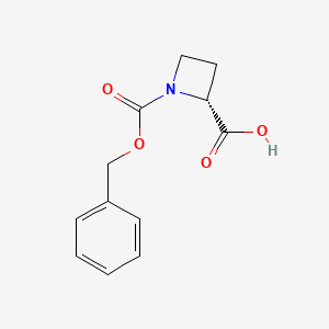 molecular formula C12H13NO4 B1603536 (R)-1-((Benzyloxy)carbonyl)azetidine-2-carboxylic acid CAS No. 25654-51-7