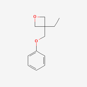 molecular formula C12H16O2 B1603539 3-Ethyl-3-(phenoxymethyl)oxetane CAS No. 3897-65-2