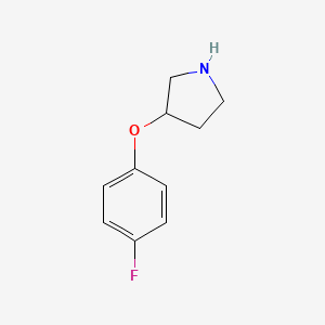 molecular formula C10H12FNO B1603541 3-(4-Fluorophenoxy)pyrrolidine CAS No. 524045-02-1