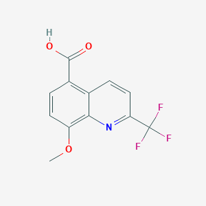molecular formula C12H8F3NO3 B1603542 8-Methoxy-2-(trifluoromethyl)quinoline-5-carboxylic acid CAS No. 199872-29-2