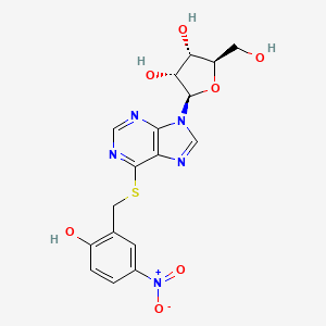 molecular formula C17H17N5O7S B1603549 S-(2-Hydroxy-5-nitrobenzyl)-6-thioinosine CAS No. 56964-73-9